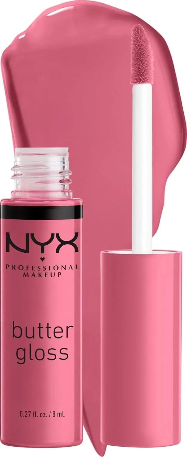 NYX PROFESSIONAL MAKEUP Butter Gloss, Non-Sticky Lip Gloss - Angel Food Cake (True Mauve)