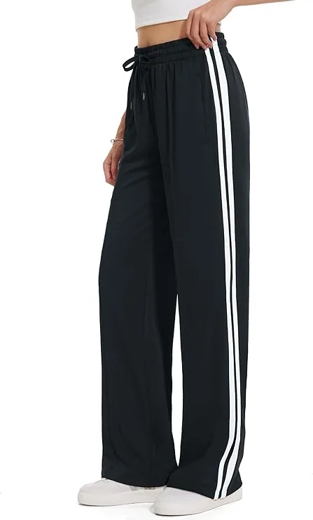 Tapata Women's 28/30/32/34/36 Inseam Track Pants Loose Straight Leg Jogging Sweatpants Warm-Up Sports Athletic Running