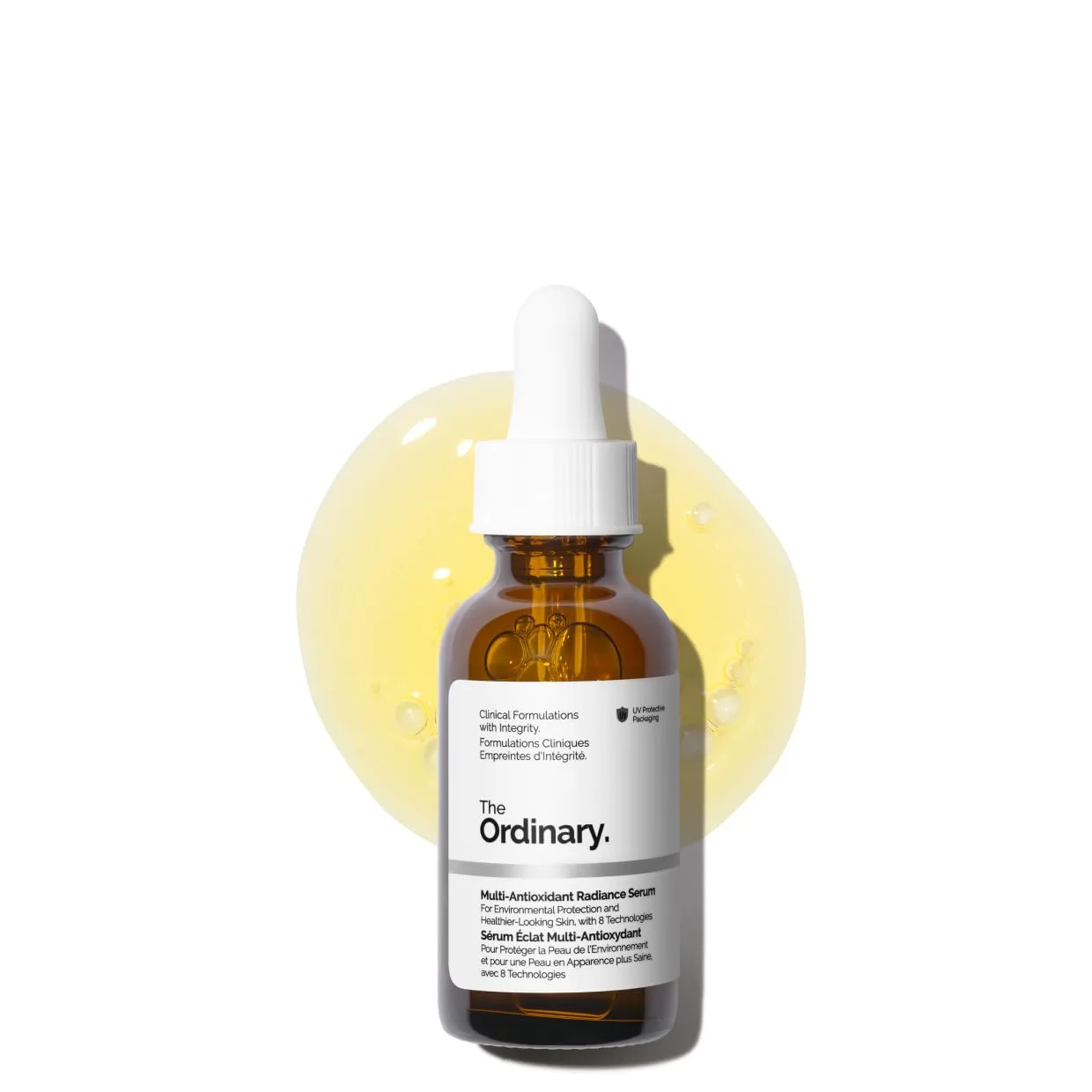 The Ordinary Multi-Antioxidant Radiance Serum bottle, vitamin C formula for brightening and protecting skin from environmental stressors