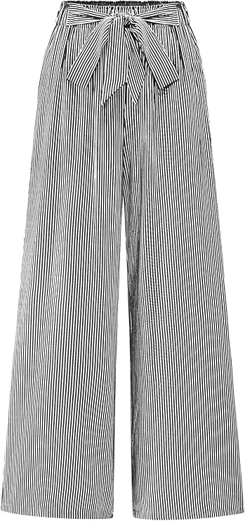 BTFBM Striped Palazzo Pants for Women Casual Summer 2026